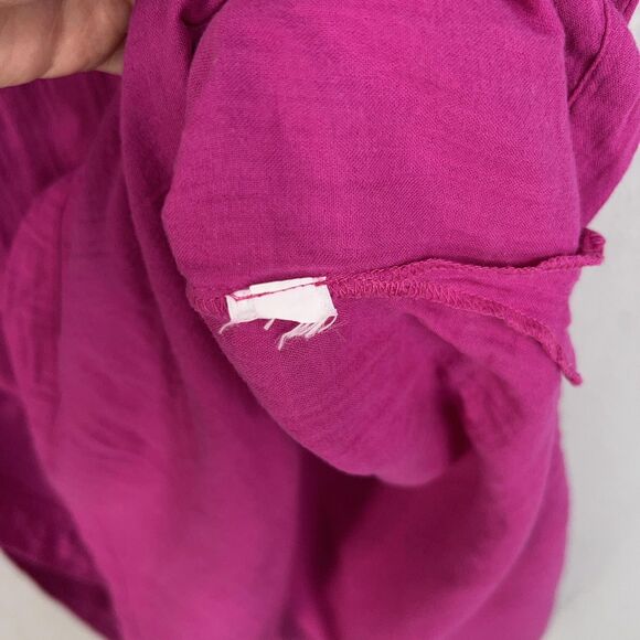 Eileen Fisher Dress Womens Small Magenta Fuchsia Pink Crinkle Gauze Coastal Luxe - Picture 7 of 14